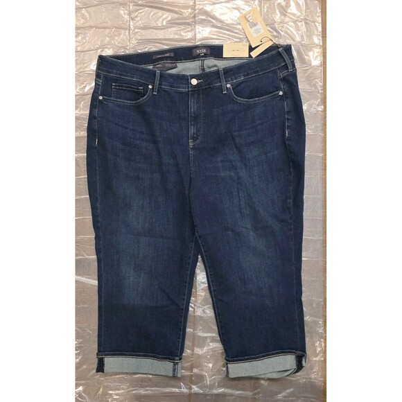 NWT NYDJ Marilyn Straight Crop Cuffed Jeans Size Cool Embrace Size 22 W - Picture 1 of 11